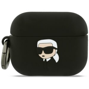 Karl Lagerfeld Silicone Karl Head 3D Case for AirPods Pro 3 - Blackeng