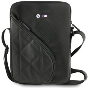 BMW Carbon Pockets & Metal Logo 10" Tablet Bag - Blackeng