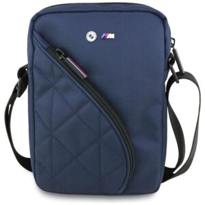 BMW Nylon Pockets & Metal Logo 8" Tablet Bag - Navy Blueeng