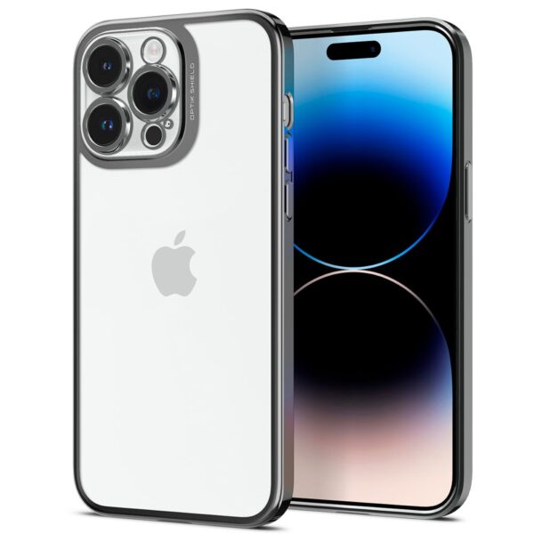 308137_oryg Spigen Optik Crystal case for iPhone 14 Pro 6,1" chrome grey