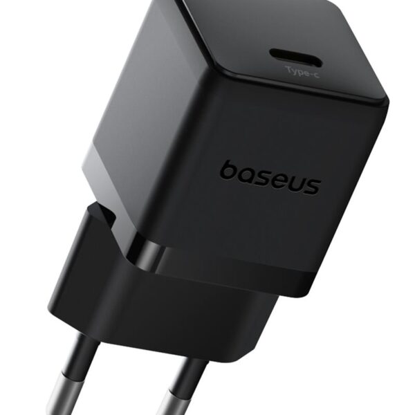 Baseus Palm Fast Charger Wall Charger 20W 1×USB-C Wall Charger + Cable Cluster Black