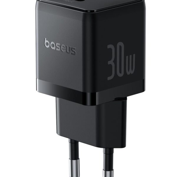 Baseus Palm Fast Charger Wall Charger 30W USB-C USB-A EU Cluster Black