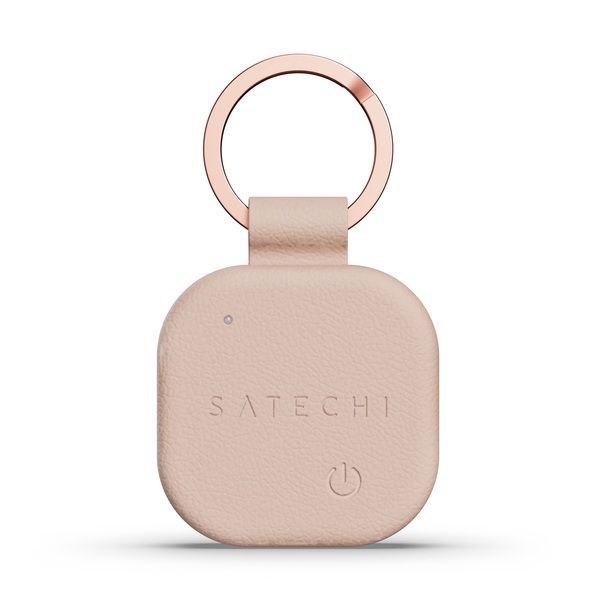 Locator compatible with Apple Find My Satechi Keychain shape Vegan Leather ST-LKCFR desert rose