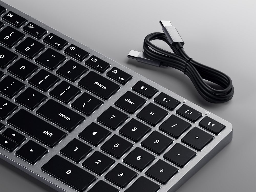 Wireless keyboard QWERTY Satechi Slim X2 ST-BTSX2M space gray
