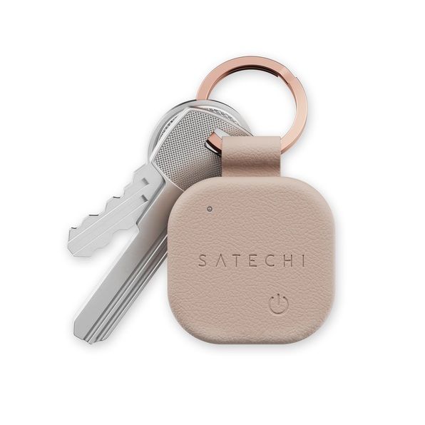 Locator compatible with Apple Find My Satechi Keychain shape Vegan Leather ST-LKCFR desert rose