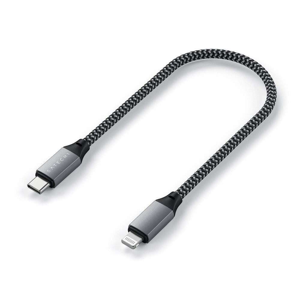 Cable USB C to Lightning Satechi 0,25 m ST-TCL10M space gray