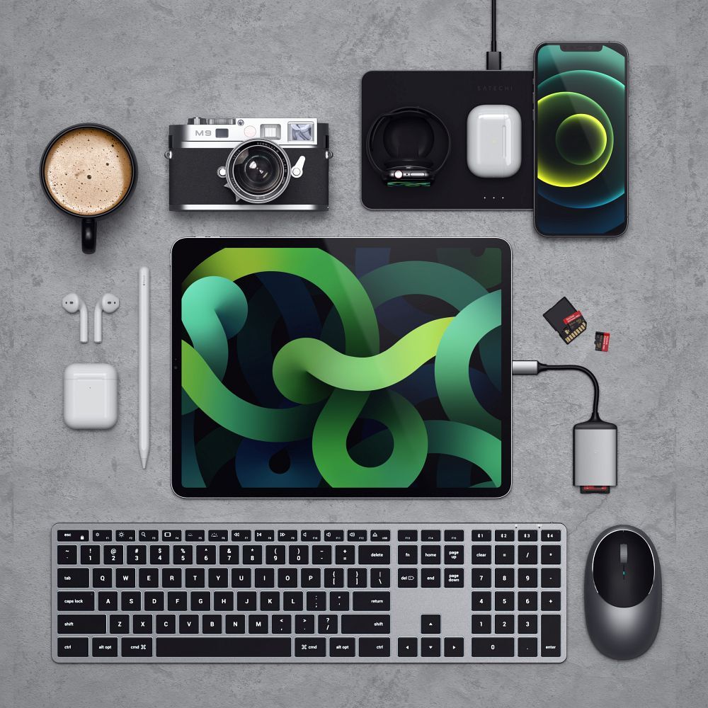 Wireless keyboard QWERTY Satechi Slim X3 ST-BTSX3M space gray