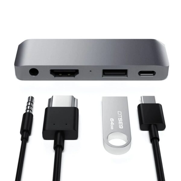 Adapter HUB 4in1 USB C Satechi Mobile Pro Hub ST-TCMPHM space gray
