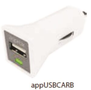 1080 APPROX ΦΟΡΤΙΣΤΗΣ ΑΥΤΟΚΙΝΗΤΟΥ USB 5VDC/1A ΛΕΥΚΟ