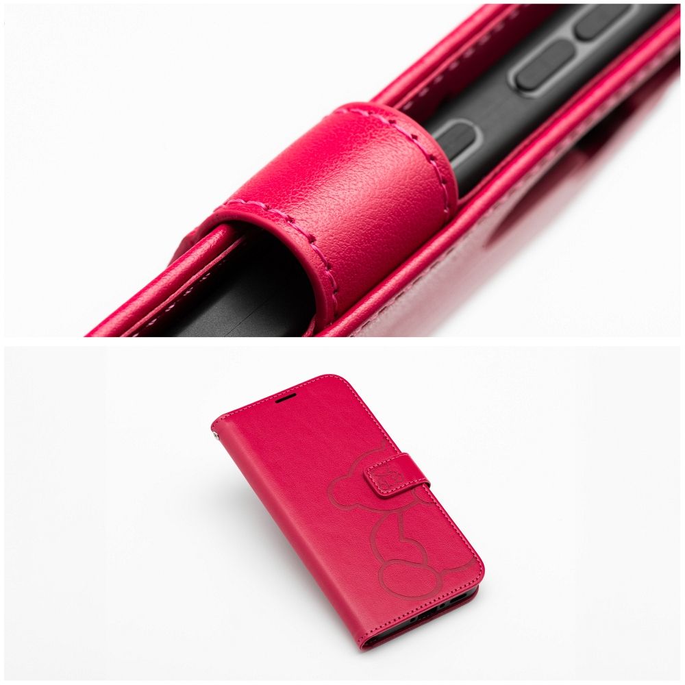 113714804dacb1c48b4d04356e629475 MEZZO Book case for SAMSUNG A37 5G teddy bear magenta