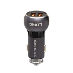 11372 LDNIO C503Q ΦΟΡΤΙΣΤΗΣ ΑΥΤΟΚΙΝΗΤΟΥ QC3.0, 2 PORTS + 1M LIGHTNING CABLE
