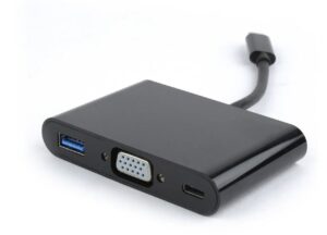 GEMBIRD ΜΕΤΑΤΡΟΠΕΑΣ TYPE C 3 ΣΕ 1, VGA + USB3 + TYPE-C