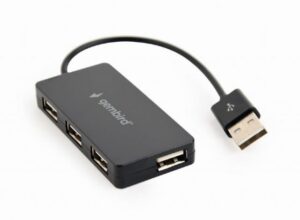GEMBIRD USB HUB 2.0, 4 PORT, ΜΑΥΡΟ