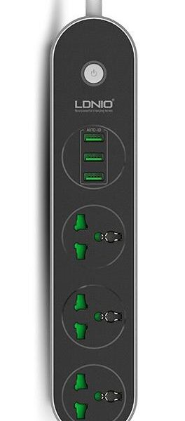 LDNIO ΠΟΛΥΜΠΡΙΖΟ SC3301 3 ΘΕΣΕΩΝ UNIVERSAL + 3 ΘΥΡΕΣ USB