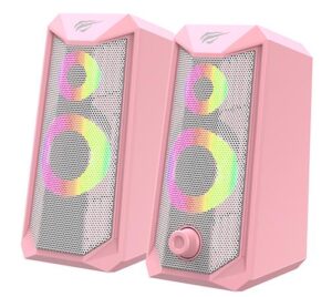 HAVIT SK202  ΗΧΕΙΑ 2.0, USB 2.0, ΜΕ LED, ΡΟΖ