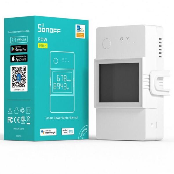 SONOFF POWR316D ELITE ΕΞΥΠΝΟΣ ΔΙΑΚΟΠΤΗΣ ΜΕ ΟΘΟΝΗ ΓΙΑ ΜΕΤΡΗΣΗ ΚΑΤΑΝΑΛΩΣΗΣ