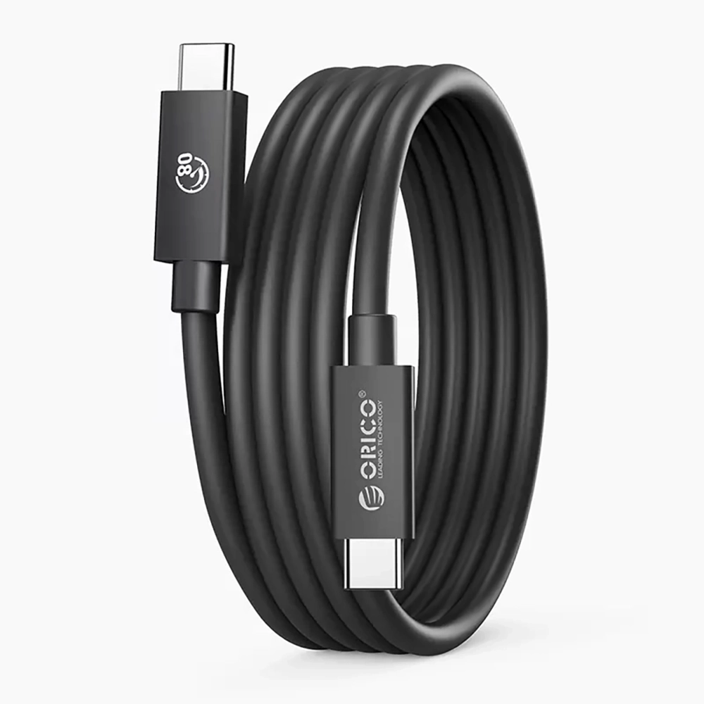 Orico USB4 Thunderbolt5 Cable 80Gbps 240W USB-C to USB-C 1m - Blackeng