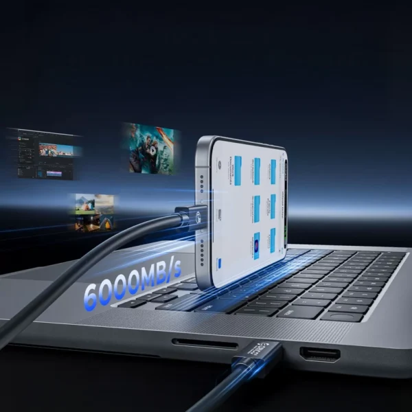 Orico USB4 Thunderbolt5 Cable 80Gbps 240W USB-C to USB-C 1m - Blackeng