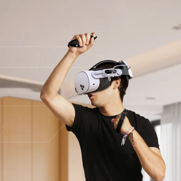 BoboVR E3 Pro Head Strap with Battery for Meta Quest 3 and 3S - White and Blackeng