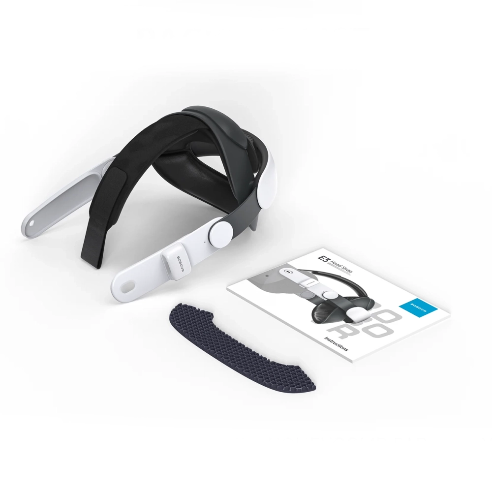 BoboVR E3 Head Strap for Meta Quest 3 and 3S - White and Blackeng