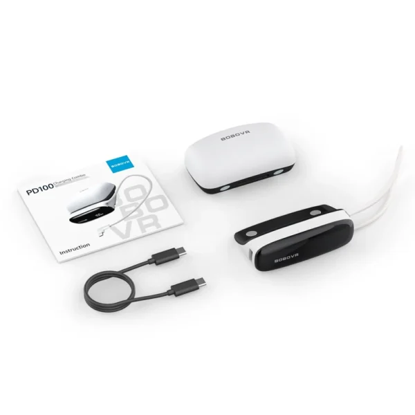 2-in-1 Docking Station and Power Bank for B100 BoboVR PD100 Combo Battery - Whiteeng