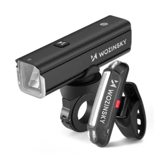 Wozinsky WSBLB3 Front (1000 lm) and Rear USB-C Bike Light Set - Blackeng