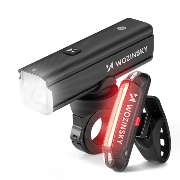 Wozinsky WSBLB3 Front (1000 lm) and Rear USB-C Bike Light Set - Blackeng