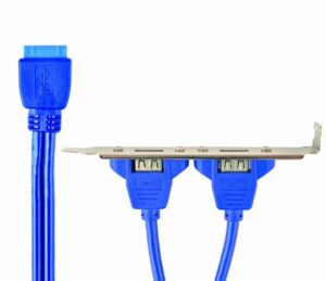 CABLEXPERT DUAL USB 3.0 RECEPTACLE ON BRACKET