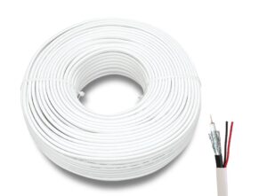 NG ΚΑΛΩΔΙΟ ΟΜΟΑΞΟΝΙΚΟ RG59 + ΤΡΟΦΟΔΟΣΙΑ  100m ΓΙΑ CCTV, ΧΑΛΚΟΣ