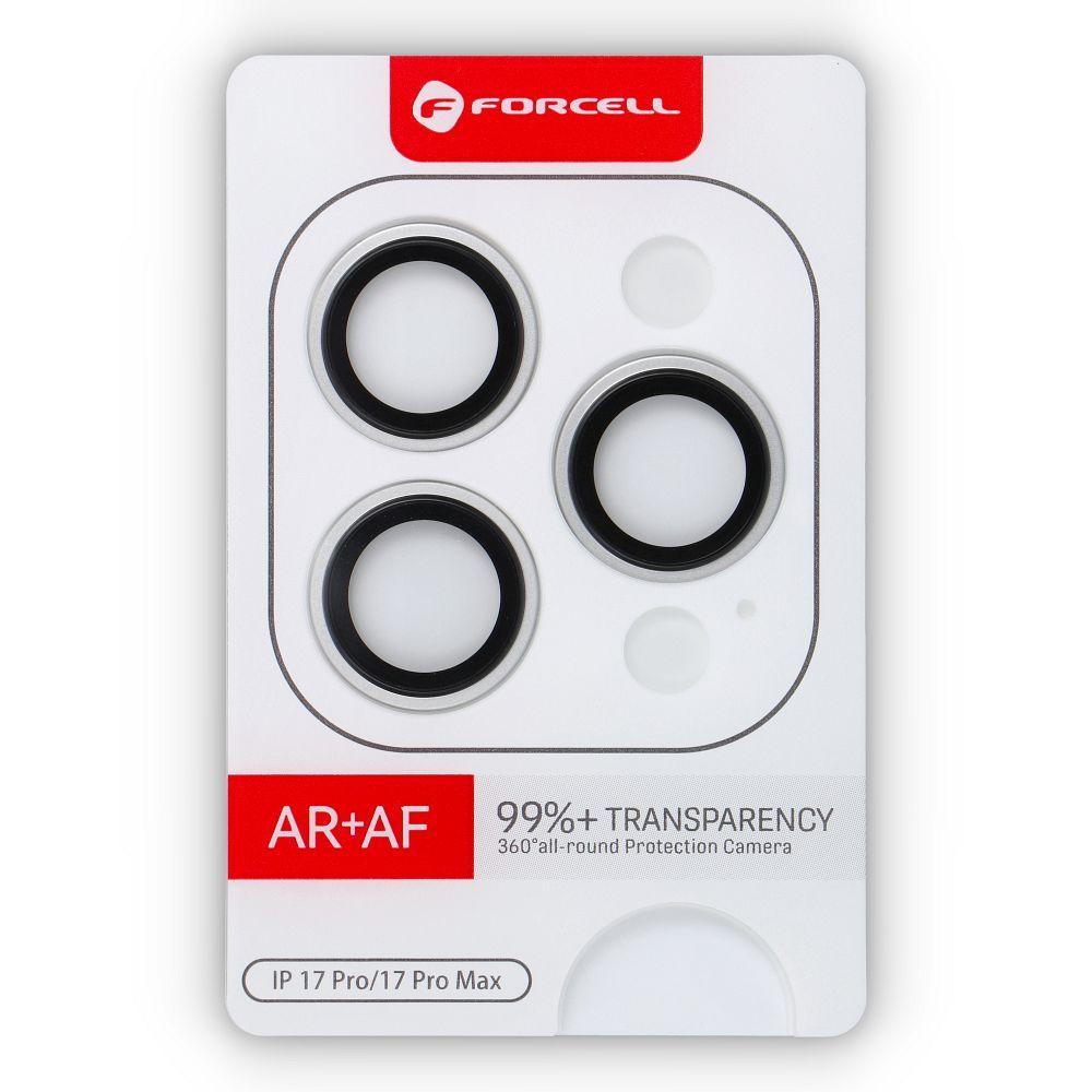 Camera glass to iPhone 17 Pro/17 Pro Max Forcell Premium silver