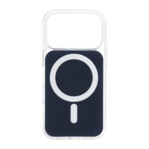CLEAR FUSION MAG COVER Case compatible with MagSafe for IPHONE 17 Pro navy blue