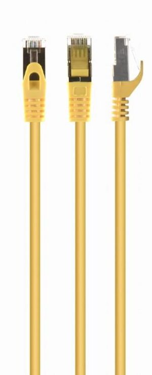 27873 CABLEXPERT ΚΑΛΩΔΙΟ S/FTP CAT6A 0.5m, LSZH, ΚΙΤΡΙΝΟ