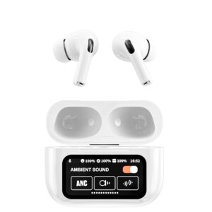 28486 FIRO A9pro TWS BLUETOOTH EARPHONE ΜΕ ΟΘΟΝΗ, ANC, ΛΕΥΚΟ