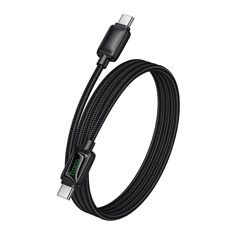 2f603dcb1b1b9757e7fed70f6624945a Cable with LCD USB C to USB C Hoco 3A 60W 1,2 m U146 black