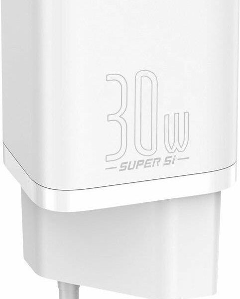 BASEUS SUPER SI ΦΟΡΤΙΣΤΗΣ ΓΡΗΓΟΡΗΣ ΦΟΡΤΙΣΗΣ, 30W, ΛΕΥΚΟ