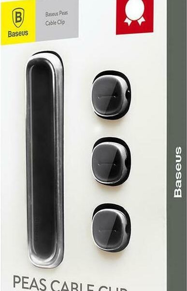 BASEUS LITE SERIES PEAS, ΚΛΙΠ ΟΡΓΑΝΩΣΗΣ ΚΑΛΩΔΙΩΝ, ΜΑΥΡΟ