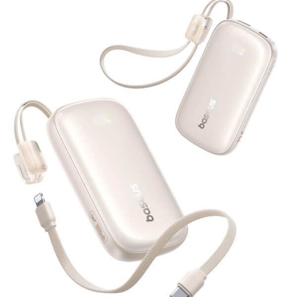 BASEUS ENERFILL FC21 QPOW3 ULTRA, POWERBANK, 20000MAh, ΜΕ  ΚΑΛΩΔΙΟ LIGHTNING, 22.5W, ΜΕ ΨΗΦΙΑΚΗ ΟΘΟΝΗ, ΤΙΤΑΝΙΟ