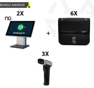 2 x NG POS ANDROID 4GB/32GB + 6 x ΘΕΡΜΙΚΟΣ ΕΚΤΥΠΩΤΗΣ 80MM + 3 x ΑΣΥΡΜΑΤΟ BARCODE SCANNER 2D