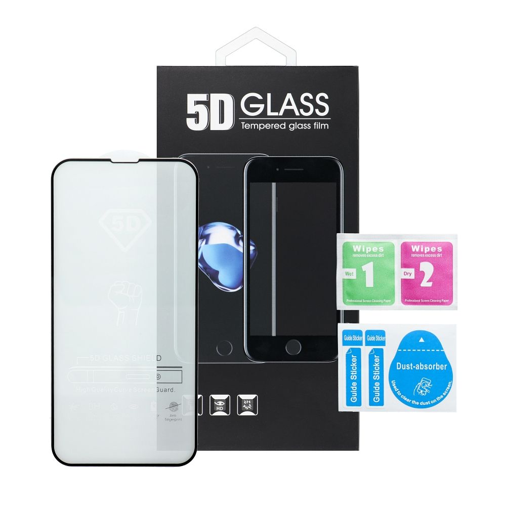 3265cbd9cec7f13c414c2ce3a7005d49 5D Full Glue Tempered Glass - for Xiaomi Redmi Note 15 4G / Redmi Note 15 5G black