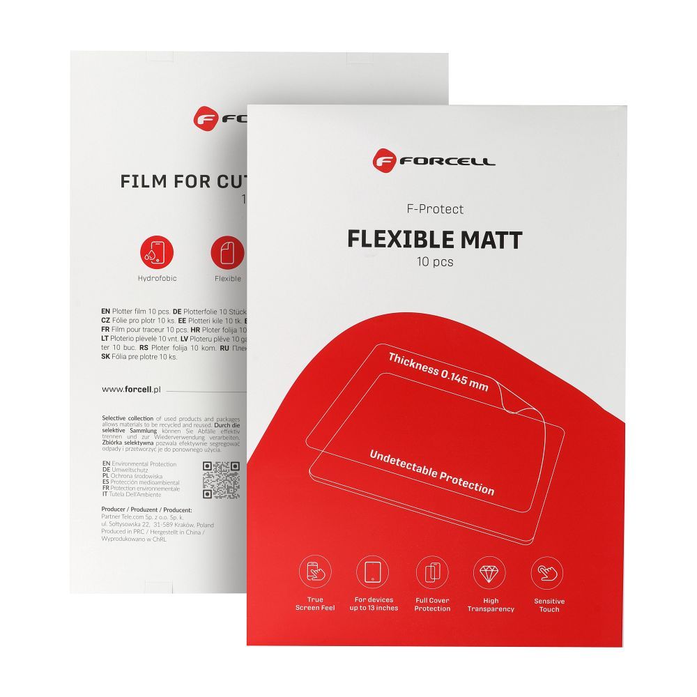 Cutting film for cutting machine Forcell F-Protect Flexible TABLET MATT for tablets max 13" 10 pcs