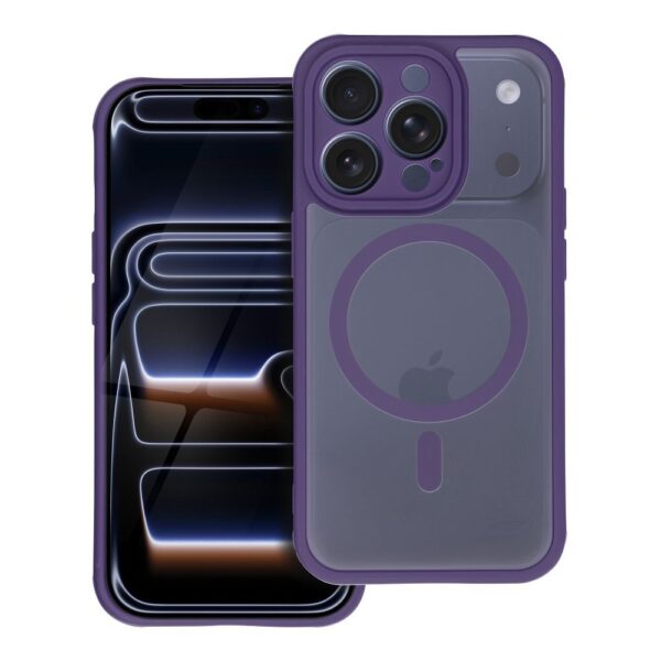 FULL MATTE MAG COVER case compatible with MagSafe for IPHONE 14 Pro purple