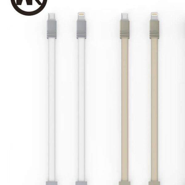 WK BLAZE MICRO USB ΚΑΛΩΔΙΟ ΦΟΡΤΙΣΗΣ & DATA 1m, SILVER