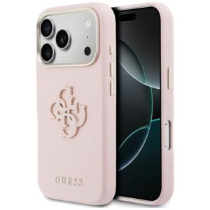 Guess HC PU FW RESIN LOGO PINK case for iPhone 17 Pro Max 6,9"