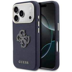 Guess HC PU FW RESIN LOGO BLUE case for iPhone 17 Pro 6,3"