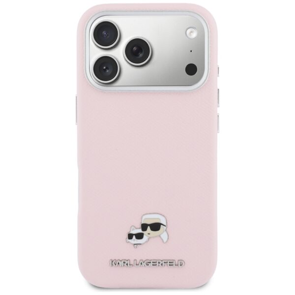 Karl Lagerfeld case for iPhone 17 Pro Max 6,9" HC MAGSAFE PU FW W/ K&C HEAD PIN PINK