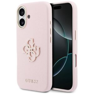Guess HC PU FW RESIN LOGO PINK case for iPhone 17 Pro 6,3"