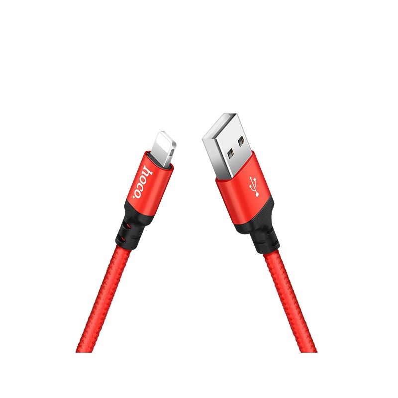 Cable USB A to Lightning Hoco 1 m 4 black red