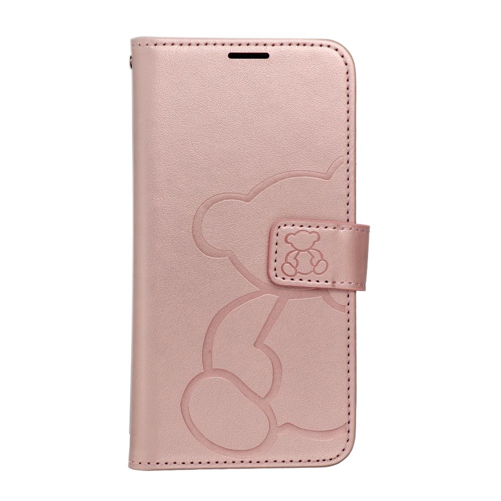 MEZZO Book case for SAMSUNG A36 5G teddy bear rose gold