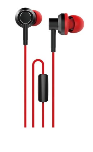 WESDAR R8 IN-EAR METAL EARPHONES ΜΑΥΡΟ-ΚΟΚΚΙΝΟ