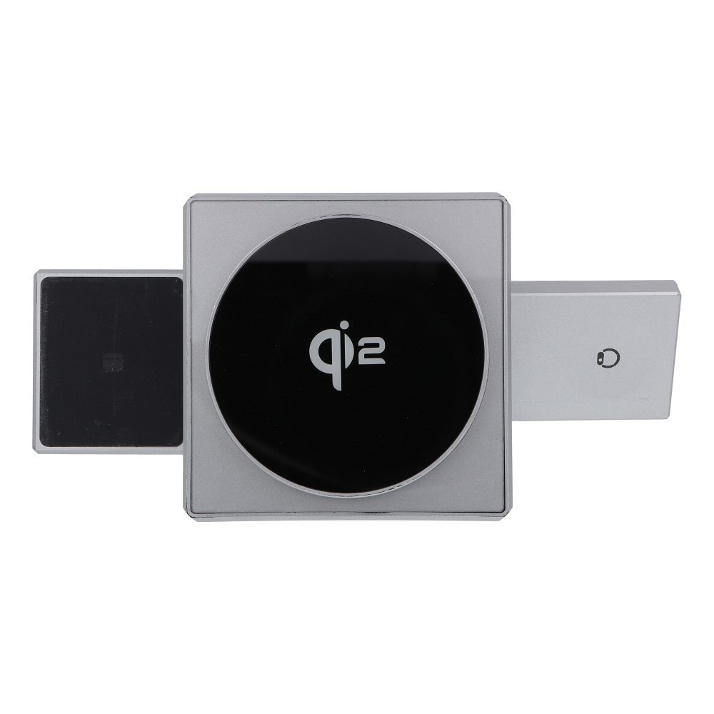 Wireless charger Forcell F-Energy 3in1 Rotation Cube Qi2 compatible with MagSafe (F-06) silver